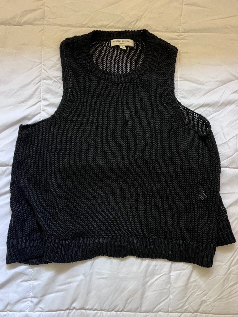 heirloom linen sweater tank banana republic